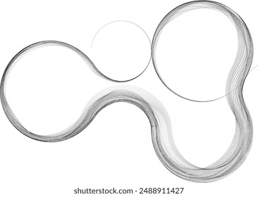 Abstract flow linear fluid wavy shape .Curved lines pattern . Music sound wave . Vector illustration