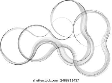 Abstract flow linear fluid wavy shape .Curved lines pattern . Music sound wave . Vector illustration
