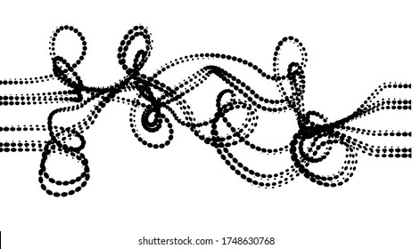 Abstract flow Linear halftone dots Background . Vector Design .
