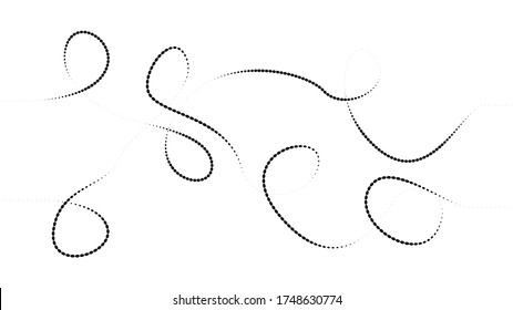 Abstract flow Linear halftone dots Background . Vector Design .