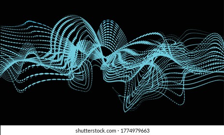 Abstract flow Linear halftone dots Background . Vector Design .