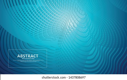 Abstract flow lines background with elegant and futuristic blue gradation color for wallpaper and other users