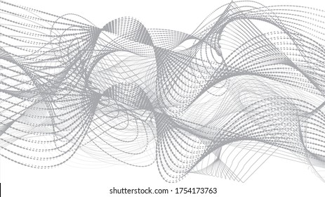 Abstract flow lines background . Fluid wavy shape .Striped linear pattern . Vector illustration