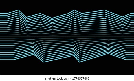 Abstract flow lines background . Fluid wavy shape .Striped linear pattern . Music sound wave . Vector illustration