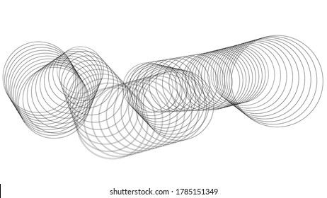 Abstract flow lines background . Fluid wavy shape .Striped linear pattern . Music sound wave . Vector illustration