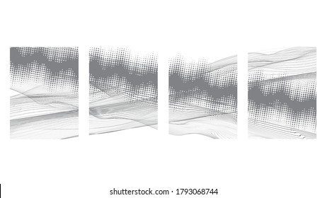 Abstract flow lines background . Fluid wavy shape .Striped linear pattern . Vector illustration