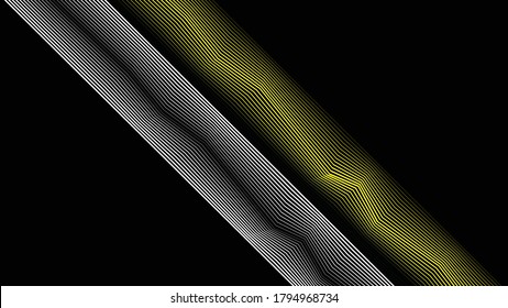 Fondo de las líneas de flujo abstracto. Forma ondulada fluida .Patrón lineal rayado . Ilustración del vector