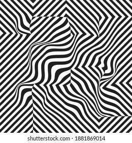 Abstract flow lines background . Fluid wavy shape .Striped linear seamless  pattern . Music sound wave . Vector illustration