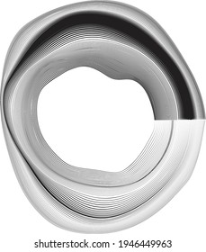 Abstract flow lines background . Fluid wavy shape .Striped linear pattern . Music sound wave . Vector illustration