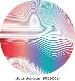 Abstract flow lines background . Fluid wavy shape .Striped linear pattern . Music sound wave . Vector illustration