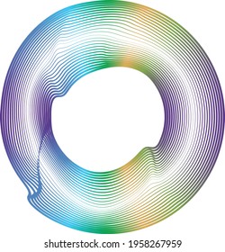 Abstract flow lines background . Fluid wavy shape .Striped linear pattern . Music sound wave . Vector illustration