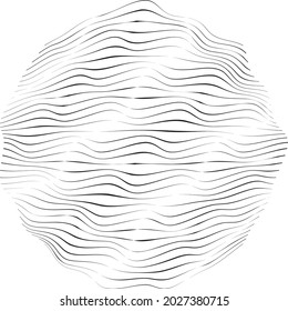 Fondo de las líneas de flujo abstracto. Forma ondulada fluida .Patrón lineal rayado . Ola de sonido musical. Ilustración del vector