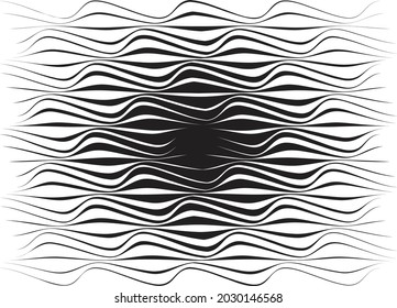 Abstract flow lines background . Fluid wavy shape .Striped linear pattern . Music sound wave . Vector illustration