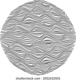 Abstract flow lines background . Fluid wavy shape .Striped linear pattern . Music sound wave . Vector illustration