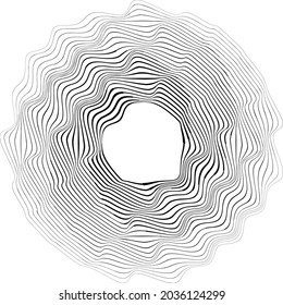Abstract flow lines background . Fluid wavy shape .Striped linear pattern . Music sound wave . Vector illustration