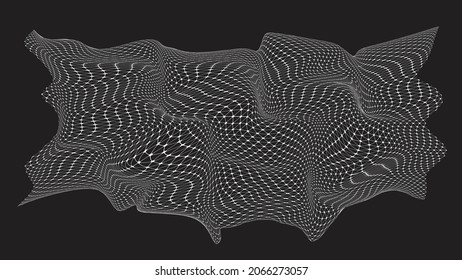 Abstract flow lines background . Fluid wavy shape .Striped linear pattern . Music sound wave . Vector illustration
