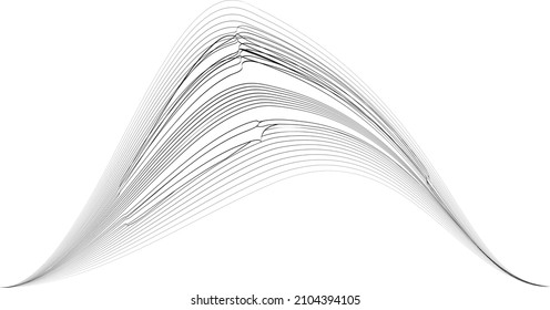 Abstract flow lines background . Fluid wavy shape .Striped linear pattern . Music sound wave . Vector illustration