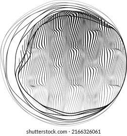 Abstract flow lines background . Fluid wavy shape .Striped linear pattern . Music sound wave . Vector illustration