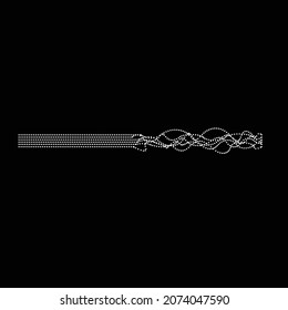 Abstract flow lines background . From order to chaos .Fluid wavy shape .Striped linear pattern . Music sound wave . Vector illustration