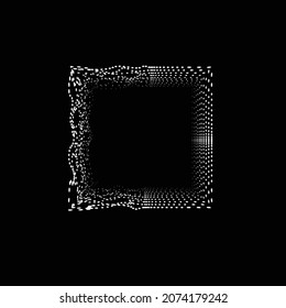 Abstract flow lines background . From order to chaos .Fluid wavy shape .Striped linear pattern . Music sound wave . Vector illustration