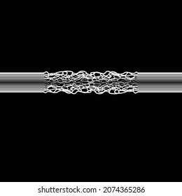 Abstract flow lines background . From order to chaos .Fluid wavy shape .Striped linear pattern . Music sound wave . Vector illustration