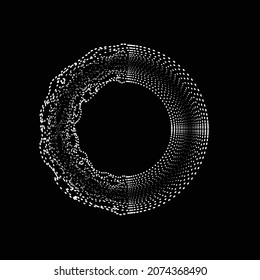 Abstract flow lines background . From order to chaos .Fluid wavy shape .Striped linear pattern . Music sound wave . Vector illustration