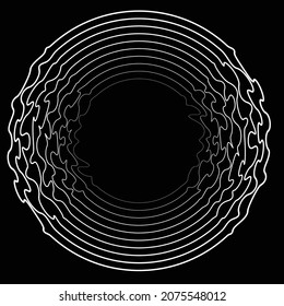 Abstract flow lines background . From order to chaos .Fluid wavy shape .Striped linear pattern . Music sound wave . Vector illustration