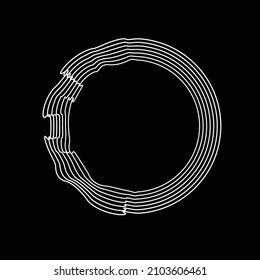Abstract flow lines background . From order to chaos .Fluid wavy shape .Striped linear pattern . Music sound wave . Vector illustration