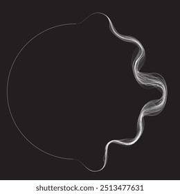 Abstract flow lines background . From order to chaos .Fluid wavy shape .Striped linear pattern . Music sound wave . Vector illustration