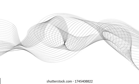 Abstract Flow Lines Background Vector Stock Vector (Royalty Free ...