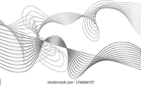 Abstract flow Lines Background . Wavy Stripes . Striped linear pattern .Vector .