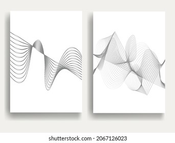 Abstract flow Lines Background . Wavy Stripes . Striped linear pattern .Vector .