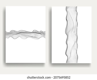 Abstract flow Lines Background . Wavy Stripes . Striped linear pattern .Vector .