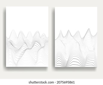Abstract flow Lines Background . Wavy Stripes . Striped linear pattern .Vector .