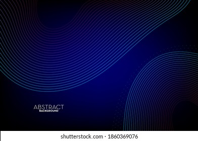 Abstract flow lines digital technology, smooth particle wave, big data techno, design concept background and wallpaper, vector eps
