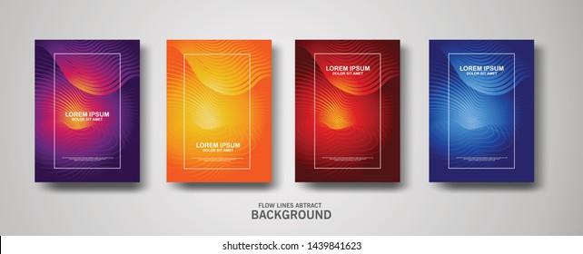 Abstract flow lines pattern background for business brochure cover design and banner poster template
