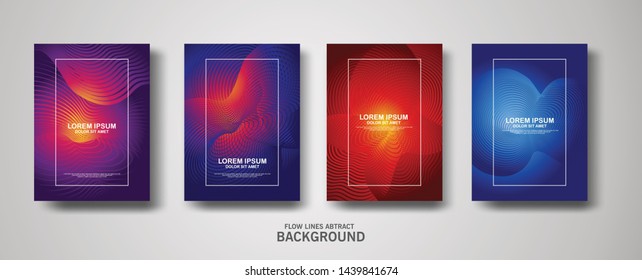 Abstract flow lines pattern background for business brochure cover design and banner poster template
