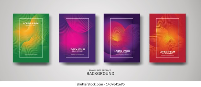 Abstract flow lines pattern background for business brochure cover design and banner poster template
