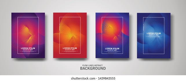 Abstract flow lines pattern background for business brochure cover design and banner poster template
