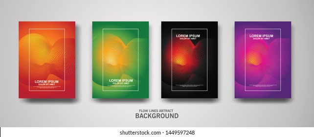 Abstract flow lines pattern background for business brochure cover design and banner poster template
