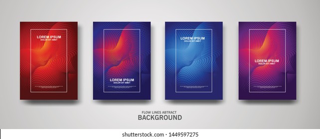 Abstract flow lines pattern background for business brochure cover design and banner poster template
