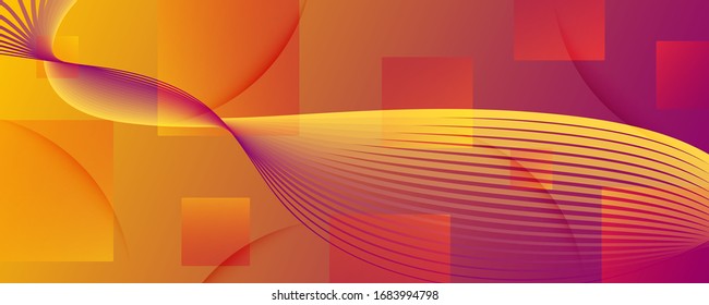 Abstract Flow Pattern. Business Gradient Design. Fluid Line Banner. Red Flow Pattern. Color Modern Wallpaper. Minimal Template. Orange Wave Lines Background. Vibrant Flow Pattern.