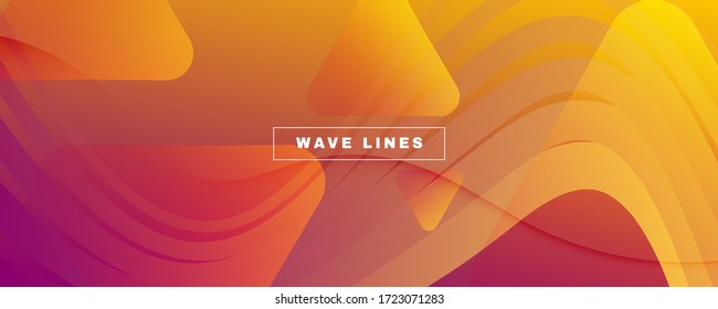 Abstract Flow Pattern. Orange Curve Shapes Background. Graphic Flow Pattern.