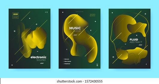 Abstract Flow Shapes. Night Club Party Flyer. Vip Music Invitation. Dj Sound. Green 3d Movement Design. Gradient Flow Shapes. Disco Club Party Flyer. Music Background. Luxury Gradient Flow Shapes.