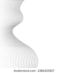 Abstract flow wave dots background. Abstract halftone background