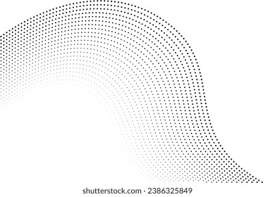 Abstract flow wave dots background. Abstract halftone background