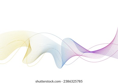 abstract flow wave lines background. Futuristic technology and science theme background