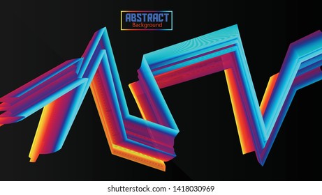 Abstract Flow Wavy Background With gradation color for brochure wallpaper template vector 