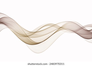 Abstract flow of wavy lines on a white background.