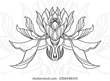 abstract flower abstraction print for textile decorative design